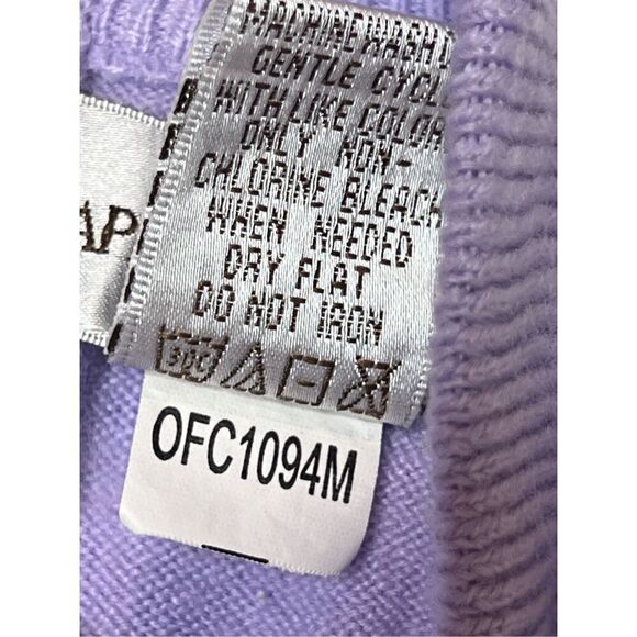 Draper's and Damon's Soft Spun Acrylic Mock Neck SS Lilac Sweater sz XL Everyday - Picture 8 of 9